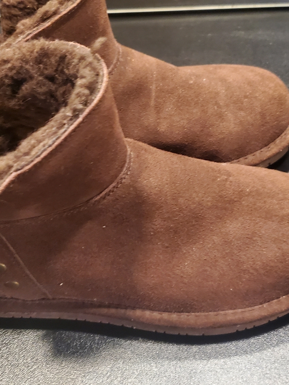 Bearpaw Annabelle  Suede Boots Brown Size 7